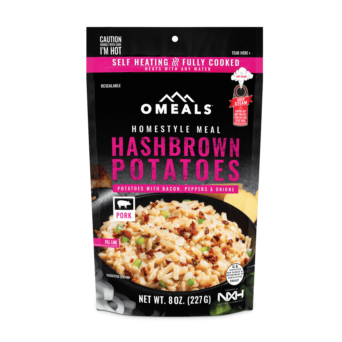OMEALS® Hashbrown Potatoes with Bacon, Onions, and Peppers