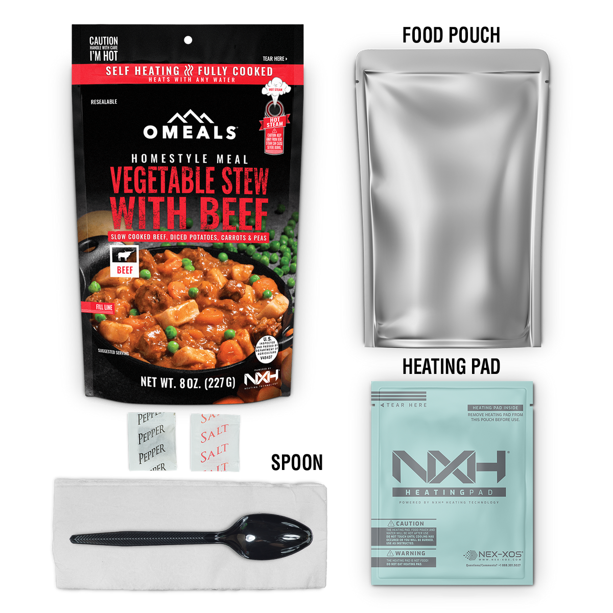 OMEALS® Vegetable Stew w/Beef 6 pack