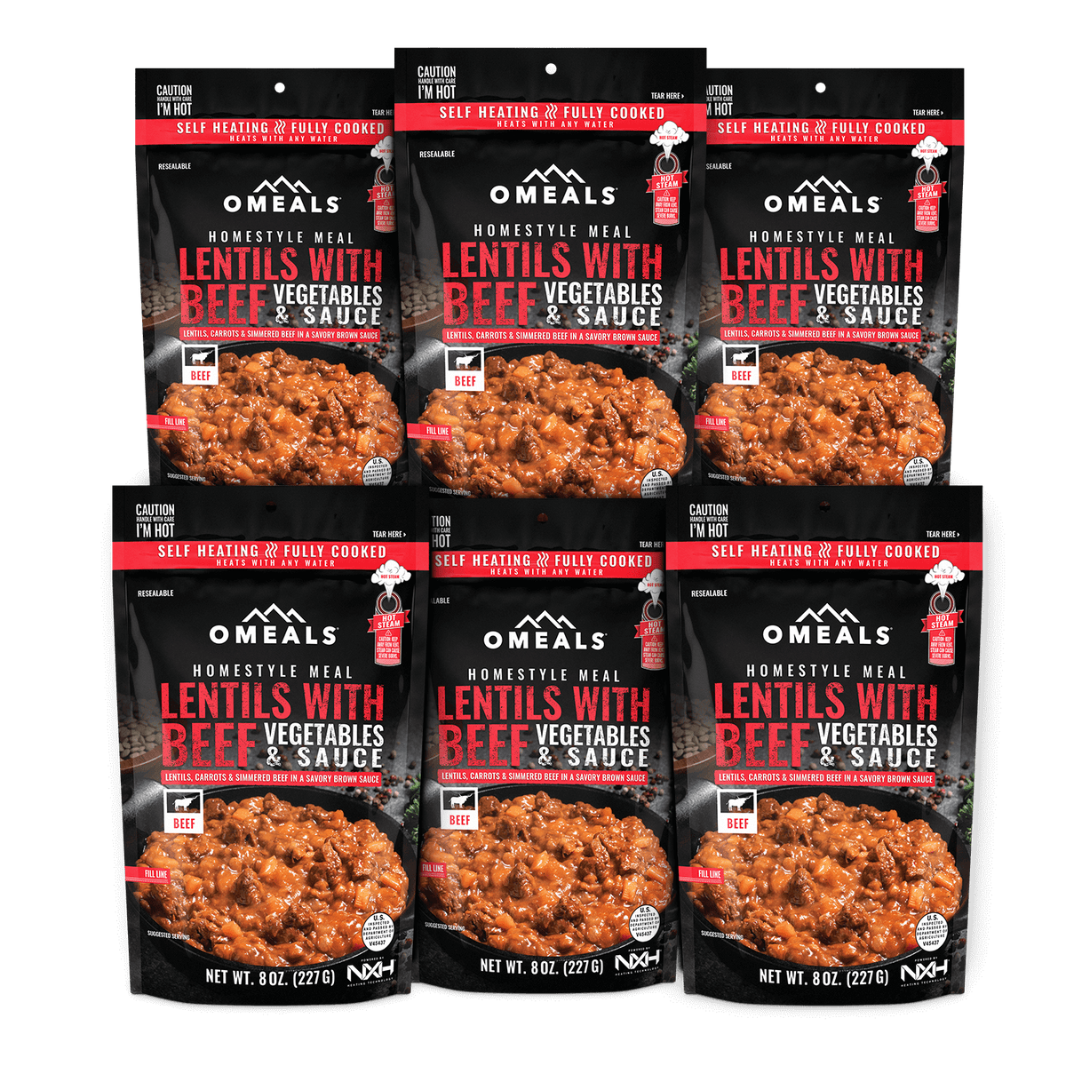 OMEALS® Lentils with Beef
