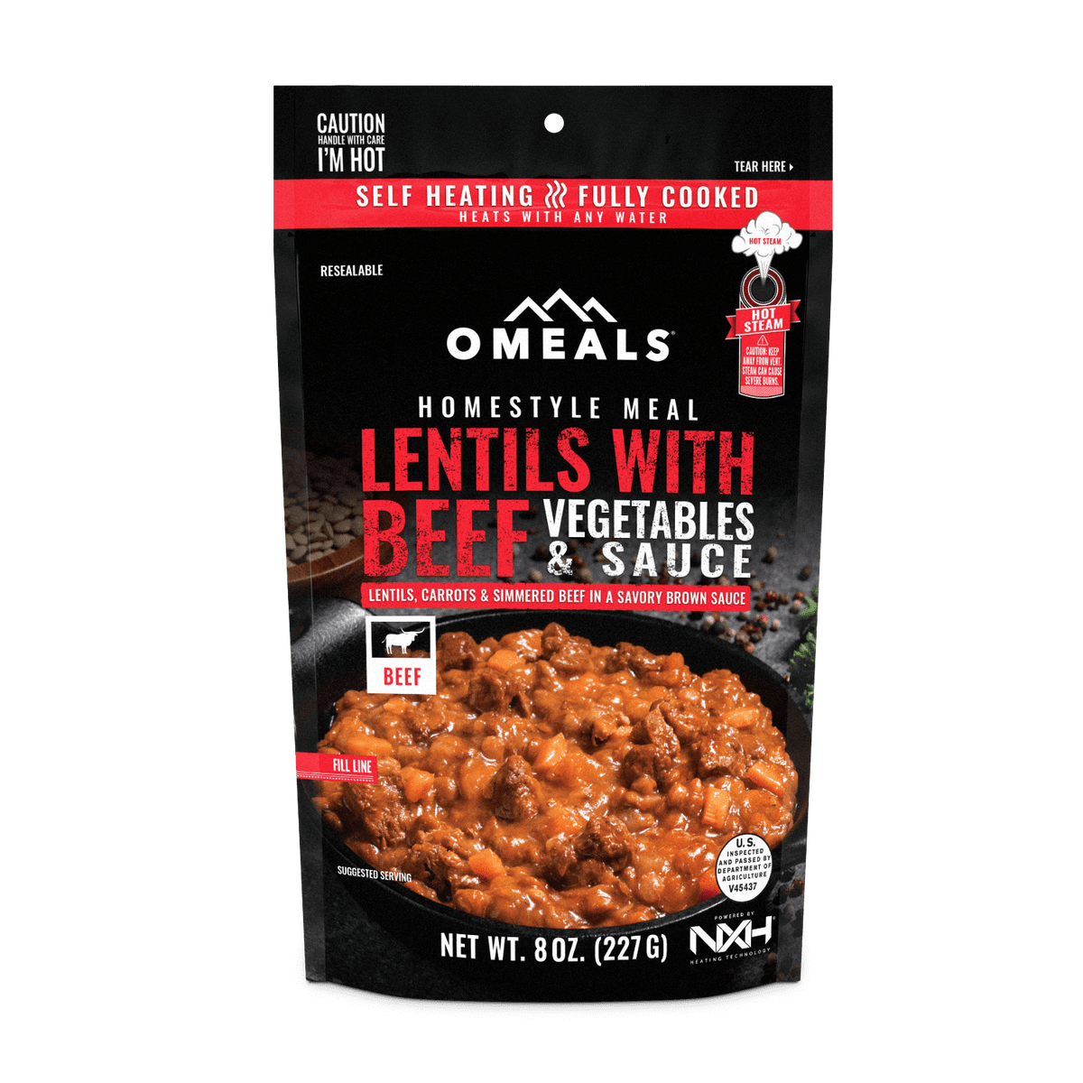 OMEALS® Lentils with Beef